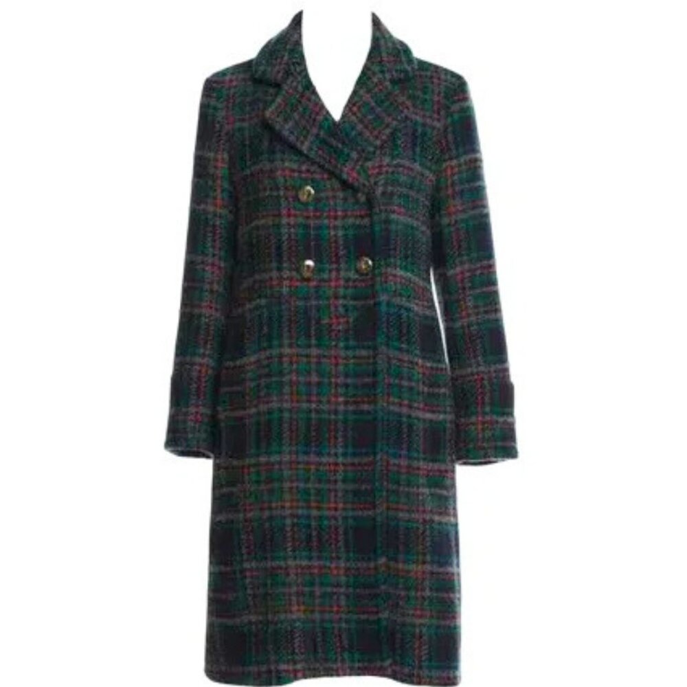Marc Jacobs Coat Authentic Rare Plaid Wool Tweed Double-Breasted EUC - Picture 2 of 8